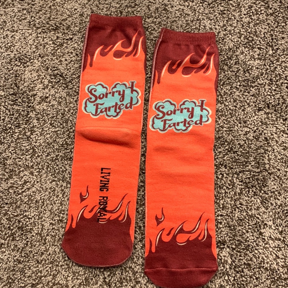 “Sorry I Farted” Socks by Living Royal NWOT